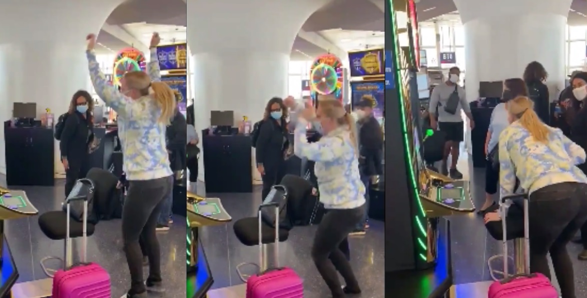 Woman Hits The Jackpot for $300k While Waiting on Her Flight