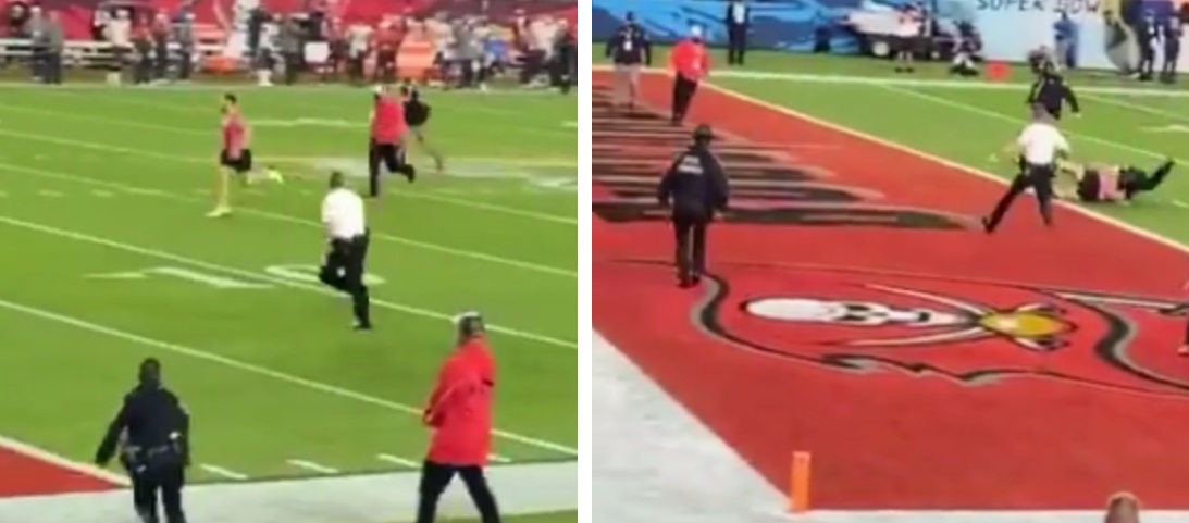 Fan Runs on Field During Super Bowl Before Being Tackled by Security