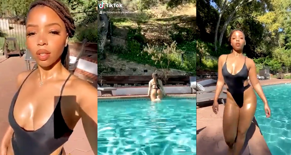 Chloe Bailey Goes Viral After Stripping Down and Struting To Saucy Santana's 'Walk' TikTok Challenge