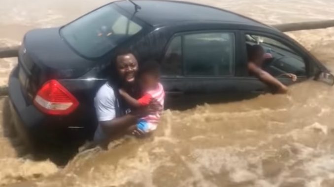 Family Gets Rescued From A Strong Current