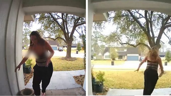 Video Shows Barefoot & Topless Texas Porch Pirate Stealing Nordstrom Dress