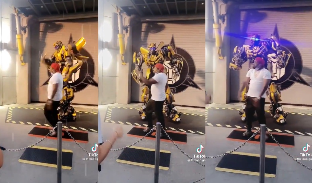 Viral Video Shows A Guy Jammin' With Bumblebee at Universal Studios