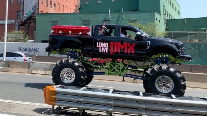 DMX’s Casket Is Carried to His Memorial Service on a Monster Truck In Brooklyn