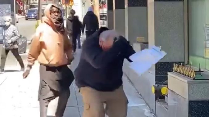 NYPD Detective Gets Slapped Across The Head With A Stick By Random Guy