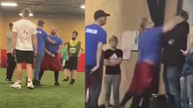 Video Shows A Irate Coach Punch A Dad In The Face at Youth Flag Football Game