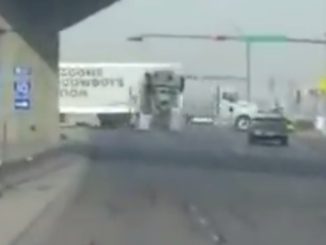 Videos Shows Runaway Cement Truck Crashing Into Semi-Trailer