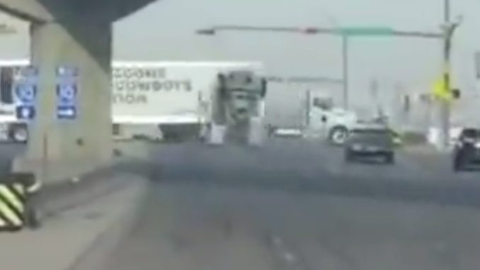 Videos Shows Runaway Cement Truck Crashing Into Semi-Trailer