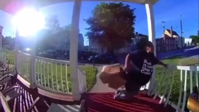 Woman Falls Off Her Porch While Trying To Rest