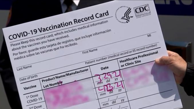 fake vaccination card