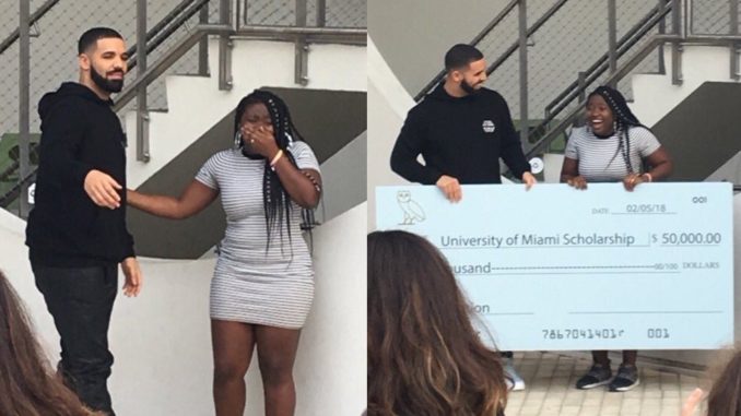 Drake Congratulates College Graduate That Received $50k Scholarship