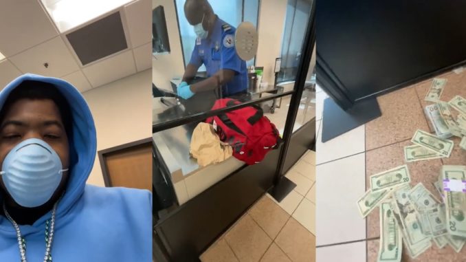 Rapper Webbie Spills Brown Paper Bag Of Cash While Going Through TSA
