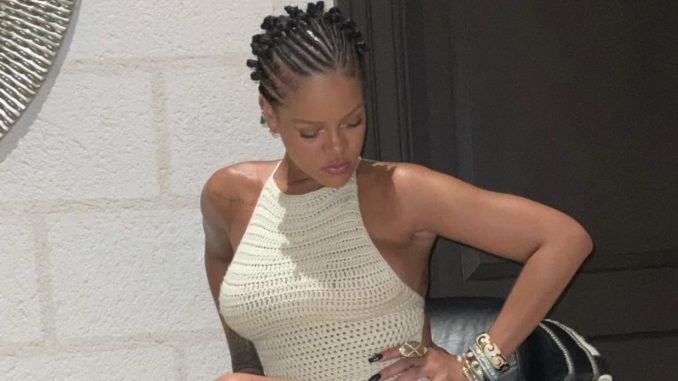 Rihanna Sets The Internet on Fire in Nearly Sheer Knitted Mini Dress