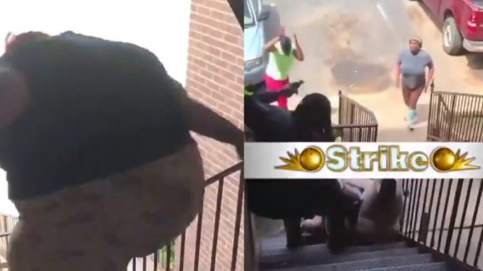 Someone Edited This Woman's Fall Down The Steps