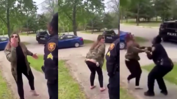 Woman Gets Tased by a Cop