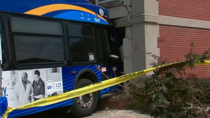16 People Injured After Bus Crashes Into A Apartment Building In Brooklyn, New York
