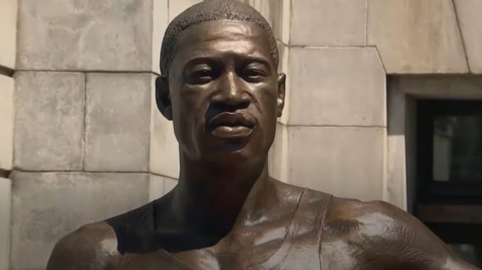 700-Pound Bronze Statue of George Floyd Unveiled Outside Newark City Hall