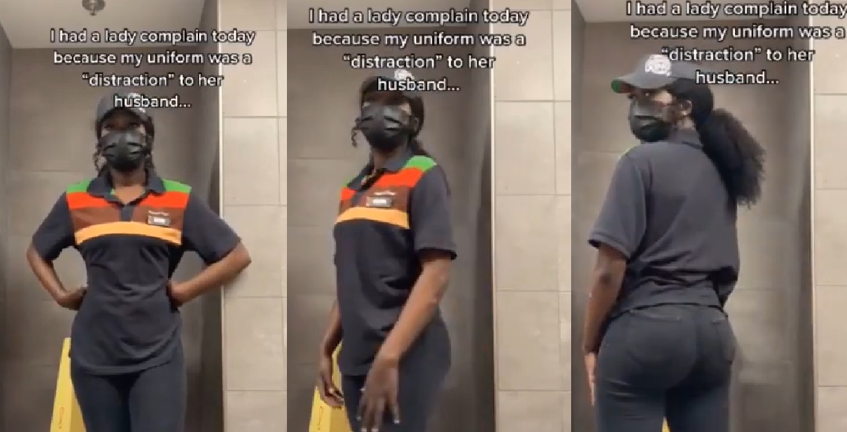 Burger King Employee Says Female Customer Said That Her Uniform Is Distracting Her Husband Video 1133