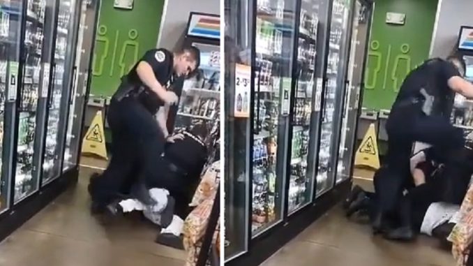 Cop Caught on Camera Repeatedly Stomping On Mentally Ill Man's Leg