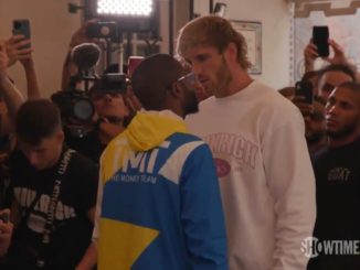Floyd Mayweather and Logan Paul Get Face to Face in Miami Before Sunday's Match