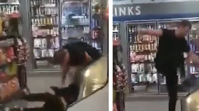 Gas Station Customer Being Viciously Beaten