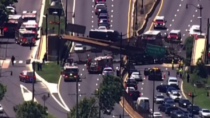 Pedestrian Bride Collapses on Busy Highway in Washington, DC
