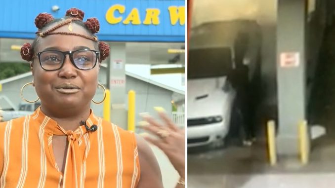 Video Shows Car Thief Jumping Into Woman's Vehicle at Car Wash in Georgia