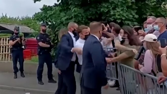 Video Shows France President Emmanuel Macron Get Slapped In The Face During Meet-and-Greet