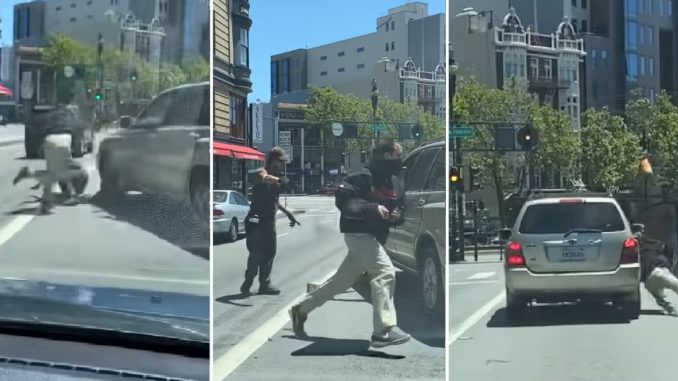 Video Shows UPS Driver Get Attacked, Hit By Car & Nearly Robbed While On His Delivery Route in San Francisco