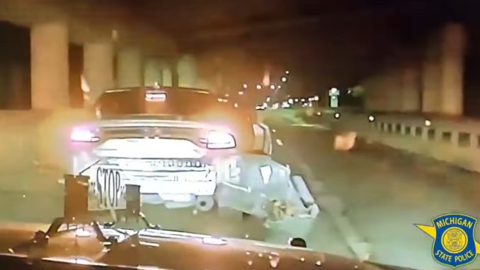 Dashcam Video Shows Stolen Dodge Charger Run Out of Gas After 130MPH Police Chase