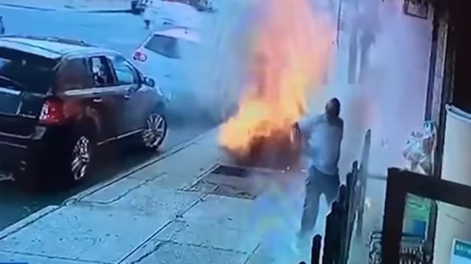 Shocking Video Shows Man Survive Horrifying Sidewalk Explosion in NYC