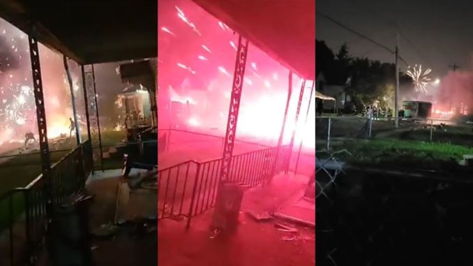 Video Shows U-Haul Truck Full of Fireworks Exploding in Ohio Neighborhood