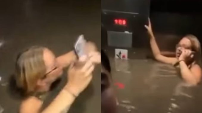 Terrifying Video Shows People Trapped in a Flooding Elevator