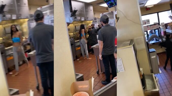 No Shoes Included: Chick Climbed Through Drive-Thru Window Of Jack In The Box Over Ranch Sauce Then Twerks On Her Way Out
