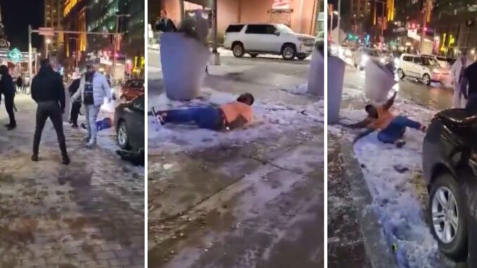Lessons: Viral Video Shows Guy Dish Out The A** Whipping of The Year After 3 Guys "Try" to Jump Him