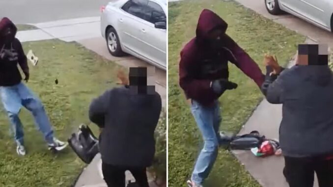 'B*tch, I’ll blow your head off': Terrifying Video Shows Woman Being Ambushed & Robbed at Gunpoint Outside Her Houston Home