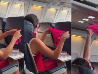 Woman Cleans Her Panties on a Flight & Tries to Air Dry Them