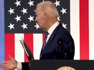 The Moment Joe Biden Appears to Shake Hands with Thin Air After Speech