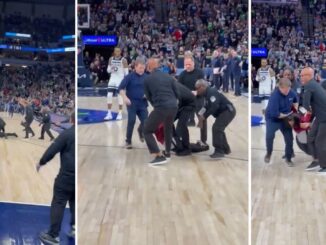 Protestor Gets Dragged After She Runs onto Court During Grizzlies-Timberwolves Game 4