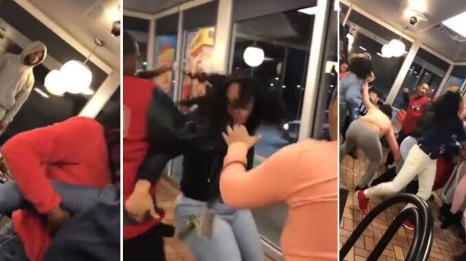 They Swangin': All Out Brawl Pops Off in a Waffle House