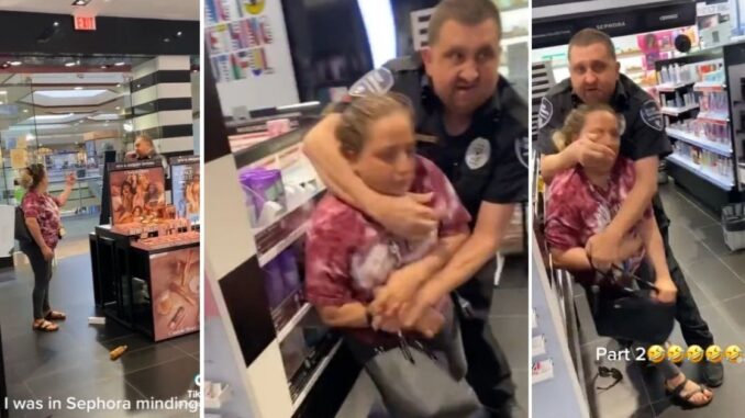 'Just cooperate girl': Video Shows Sephora Security Guards Going Through the Struggle Trying to Take Down Irate Customer