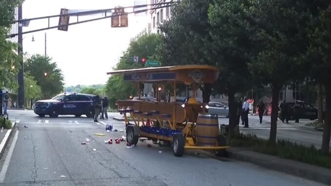 Tragic Situation: Driver of 'Pedal Pub' Charged With DUI Following Crash That Injured 15 People in Atlanta