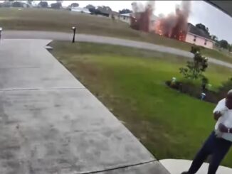 Caught on Camera: Doorbell Camera Captures Lightning Strike Florida Home Causing Explosion