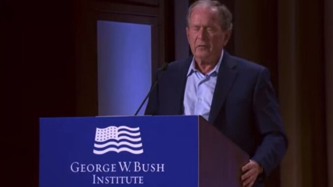 Former President George W. Bush Slips Up and Mistakenly Calls the Invasion of Iraq Unjustified
