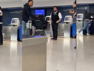 Airline Employee Gets Laid Out After Slapping Someone near Self Check-in
