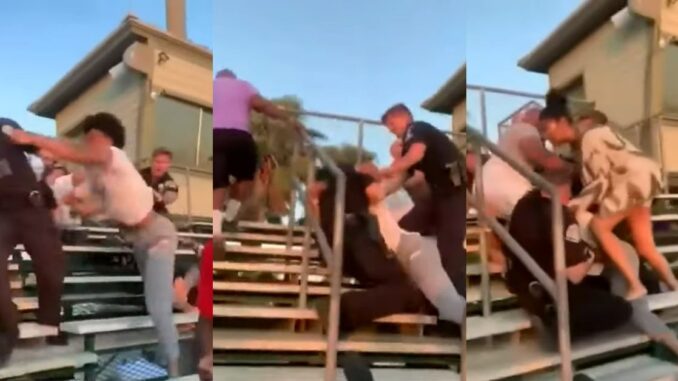 Mother Charged After Getting Involved in Her Son's Brawl with Police at Track Meet