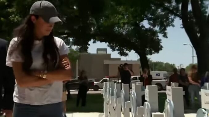 Duchess of Sussex Meghan Markle Pays Respects At Scene Of Texas School Shooting