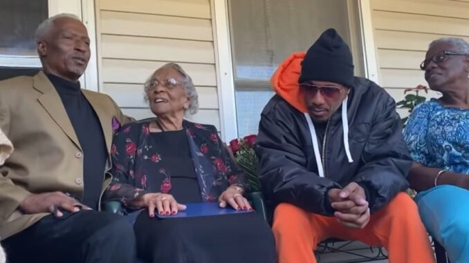 Nick Cannon Takes a Trip to North Carolina to Honor His 102-Year-Old Great-Grandmother
