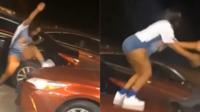Caught on Camera: Woman Gets Attacked & Car Vandalized After Accident at Chicken Spot in Memphis