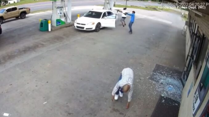 D**N!: Video Shows Man Running for His Life After Gunshots Fired at Gas Station