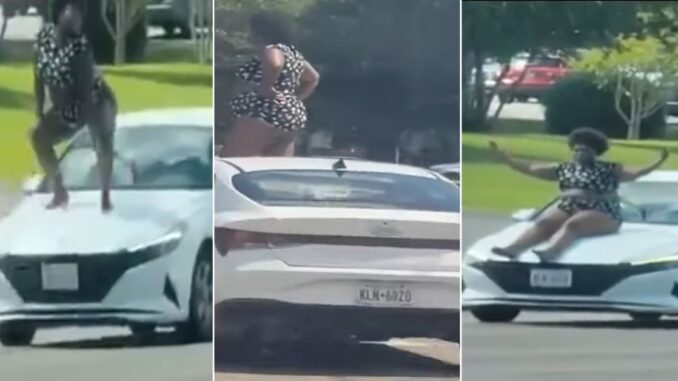 'Only in Mobile': Video Shows Woman Stop Traffic While She Twerks on Top of Car Hood in Alabama; Arrested